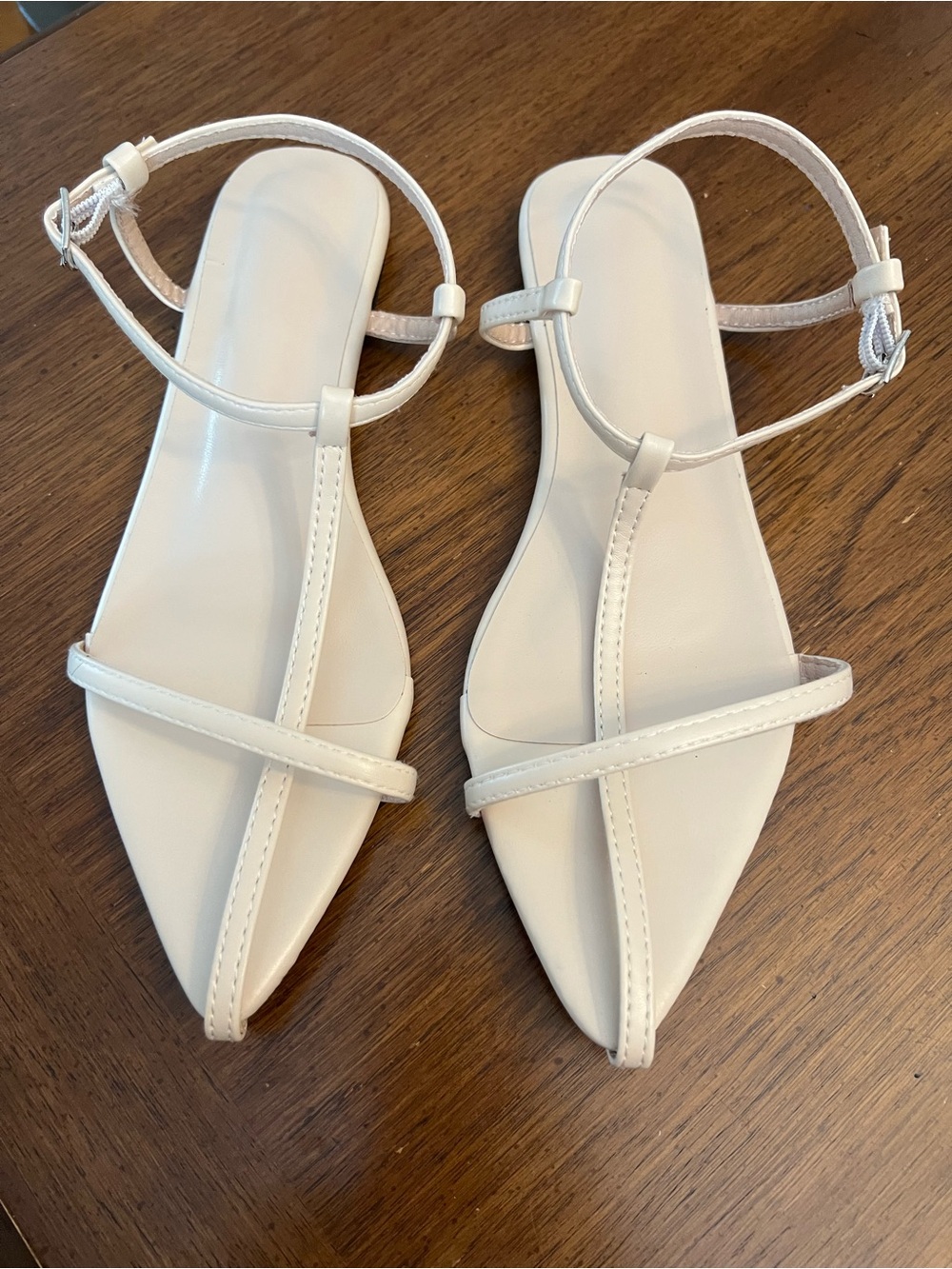 Pointed Toe T-Strap Sandals